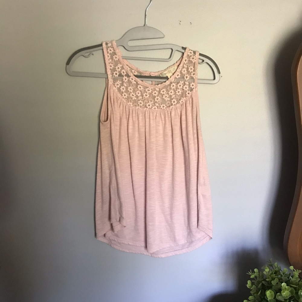pink floral tank top
